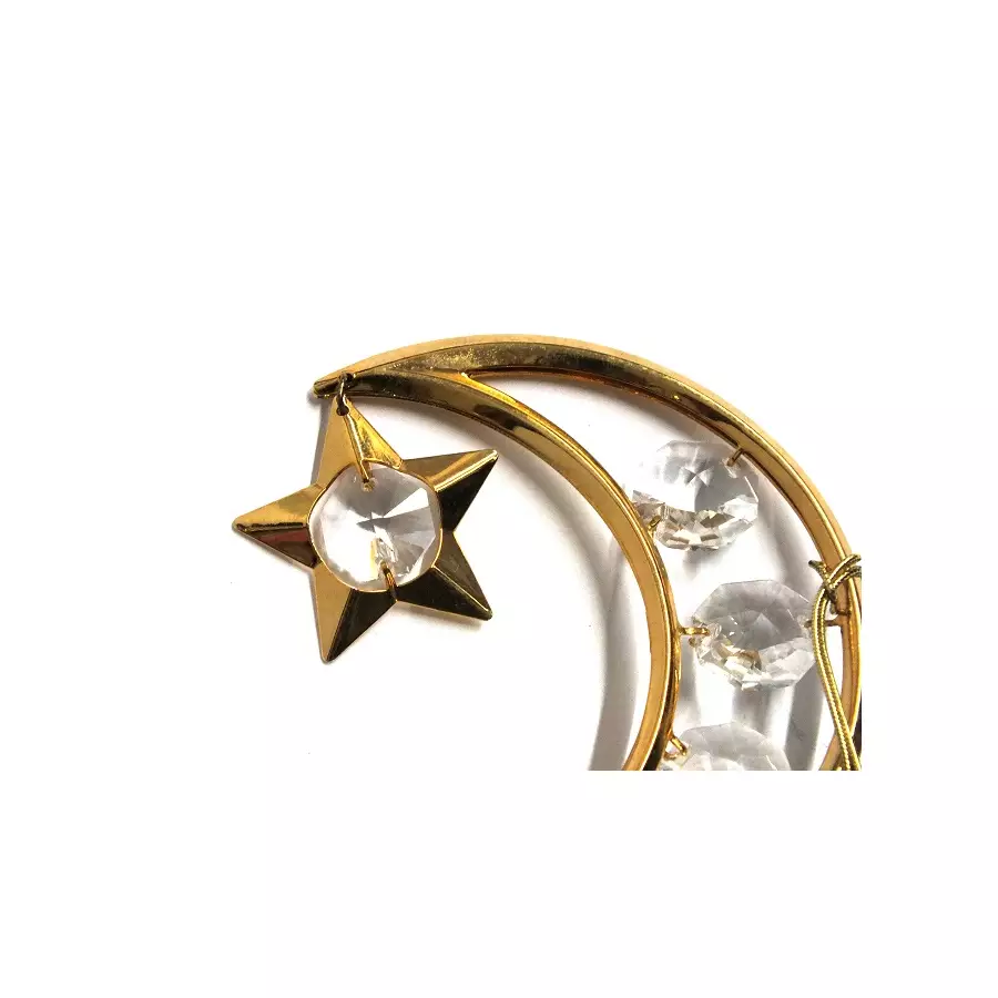 Księżyc roczek chrzest Swarovski GRAWER prezent