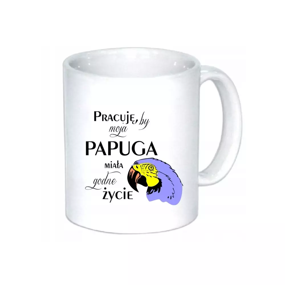 KUBEK PAPUGA praca śmieszne papugi koleżanki