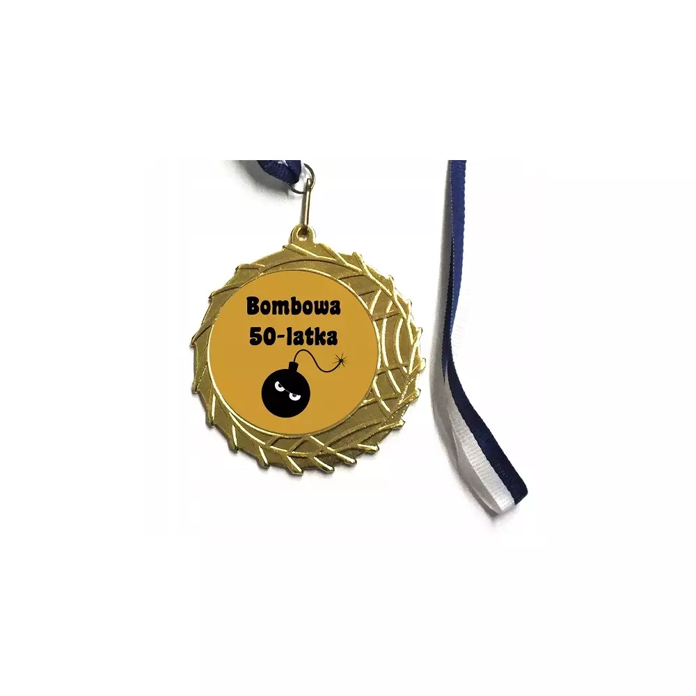 MEDAL bombowa 50-tka prezent 30 40 50 60 70 80 urodziny kobiety