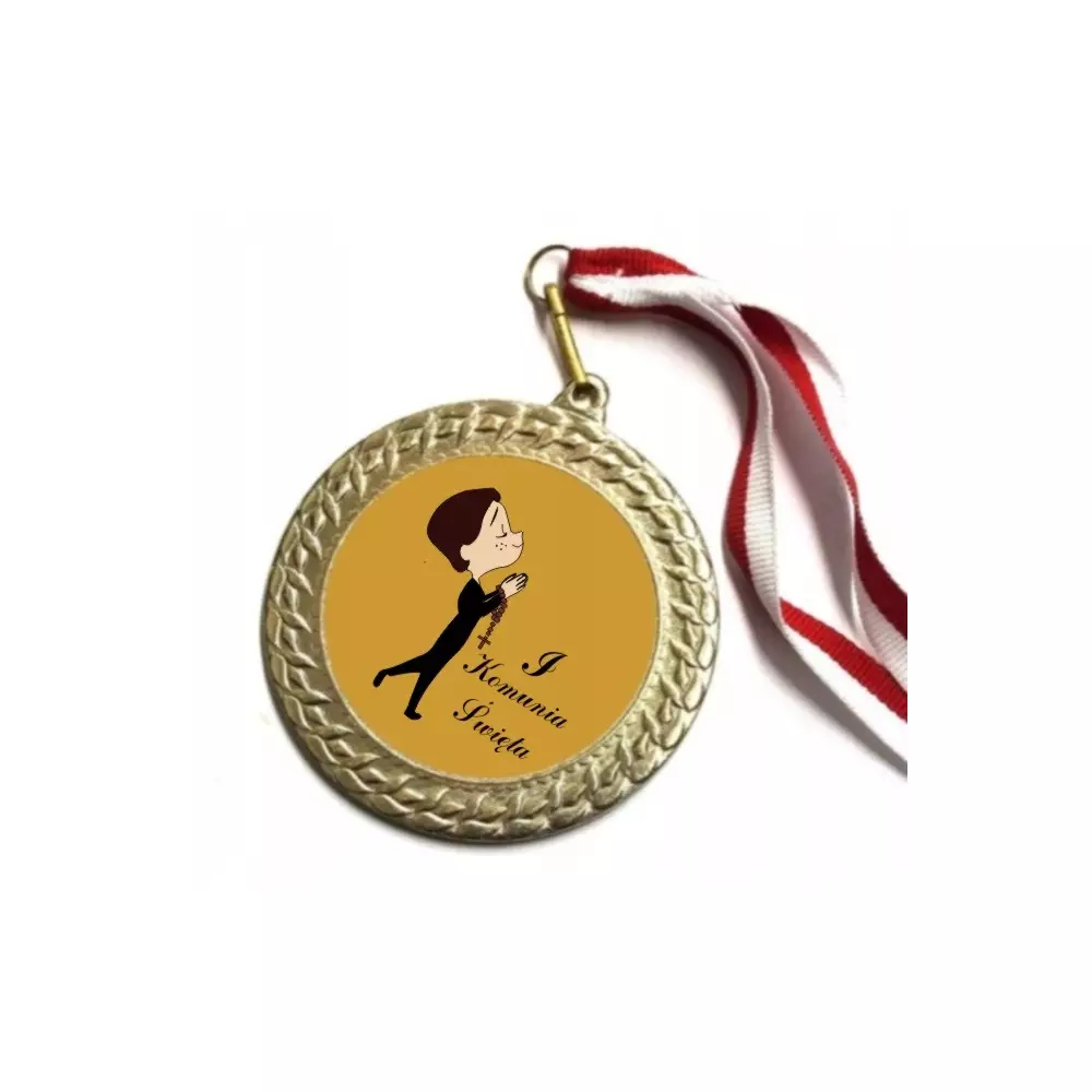 Medal I KOMUNIA ŚWIĘTA prezent komunii chłopca