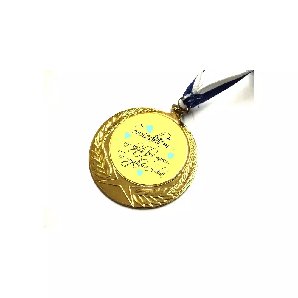 Medal dla świadka grawer ślub podziękowanie gift