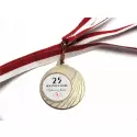 Medal 25 rocznica ślubu grawer etui srebrne gody