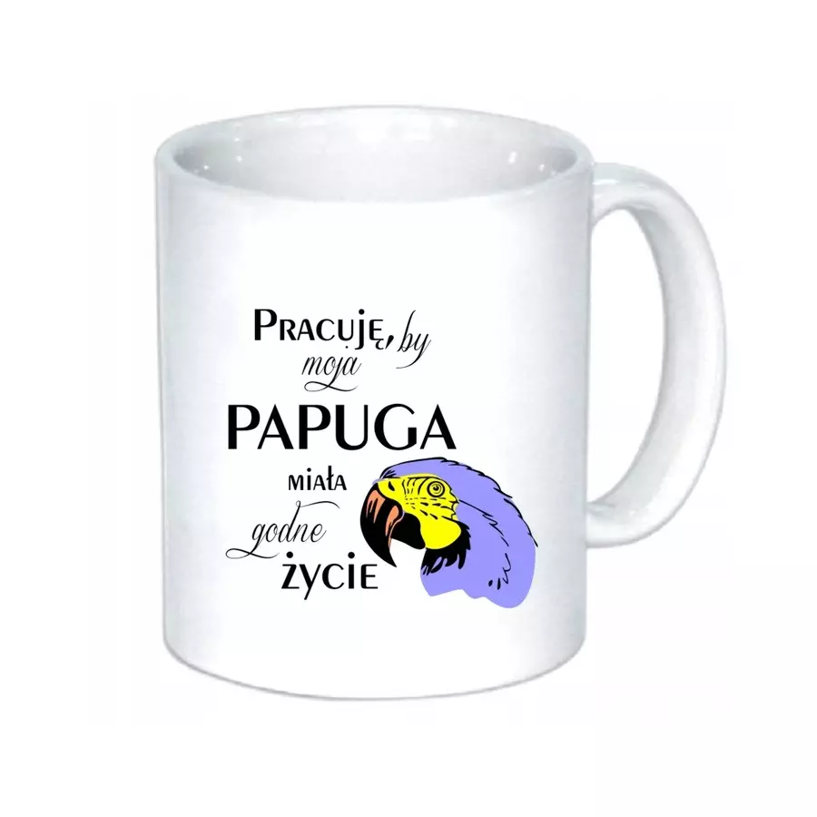 KUBEK PAPUGA praca śmieszne papugi koleżanki