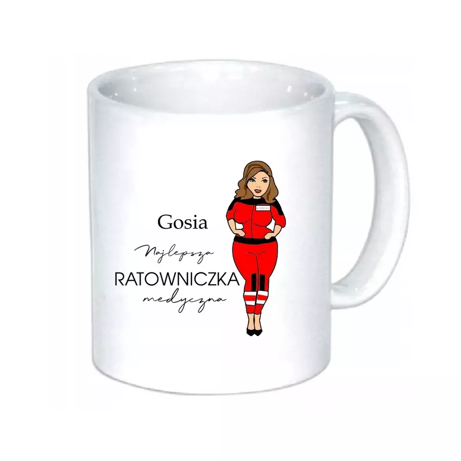 Kubek RATOWNICZKA MEDYCZNA ratownika prezent imię