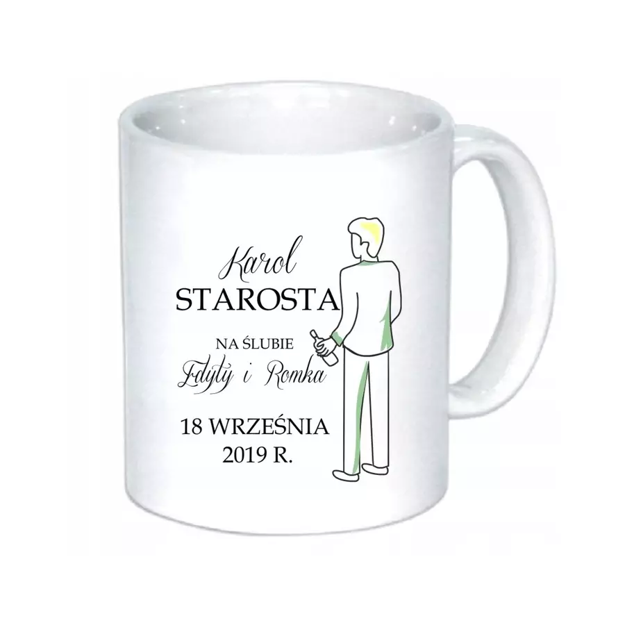 Kubek STAROSTA podziękowanie ŚLUB starosty