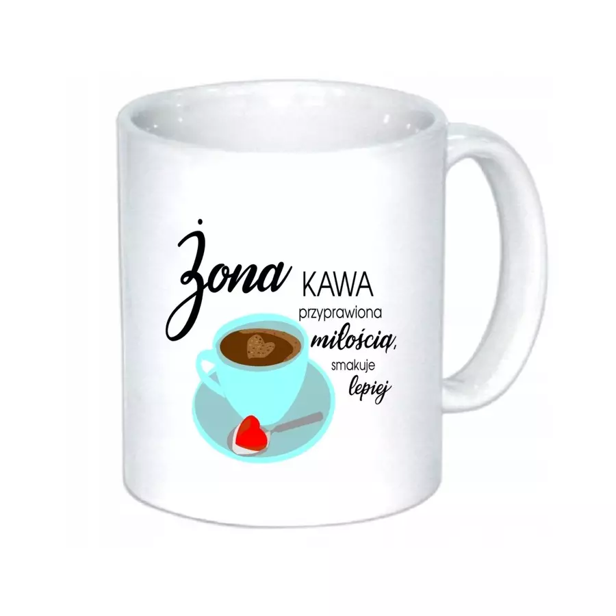 Kubek ŻONA kawa urodziny prezent ŻONY super
