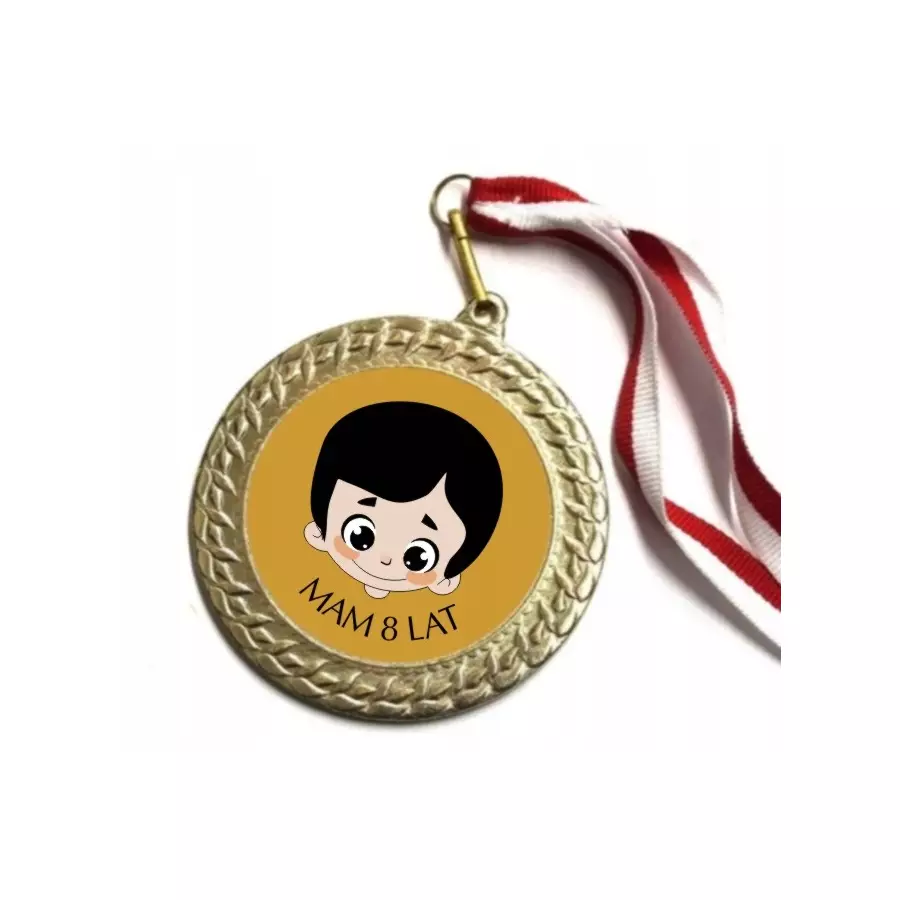 MEDAL 8 lat chłopca prezent urodziny dziecka