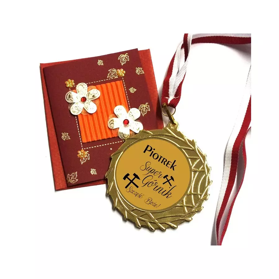 MEDAL GÓRNIK górnika grubiorza barbórka IMIĘ