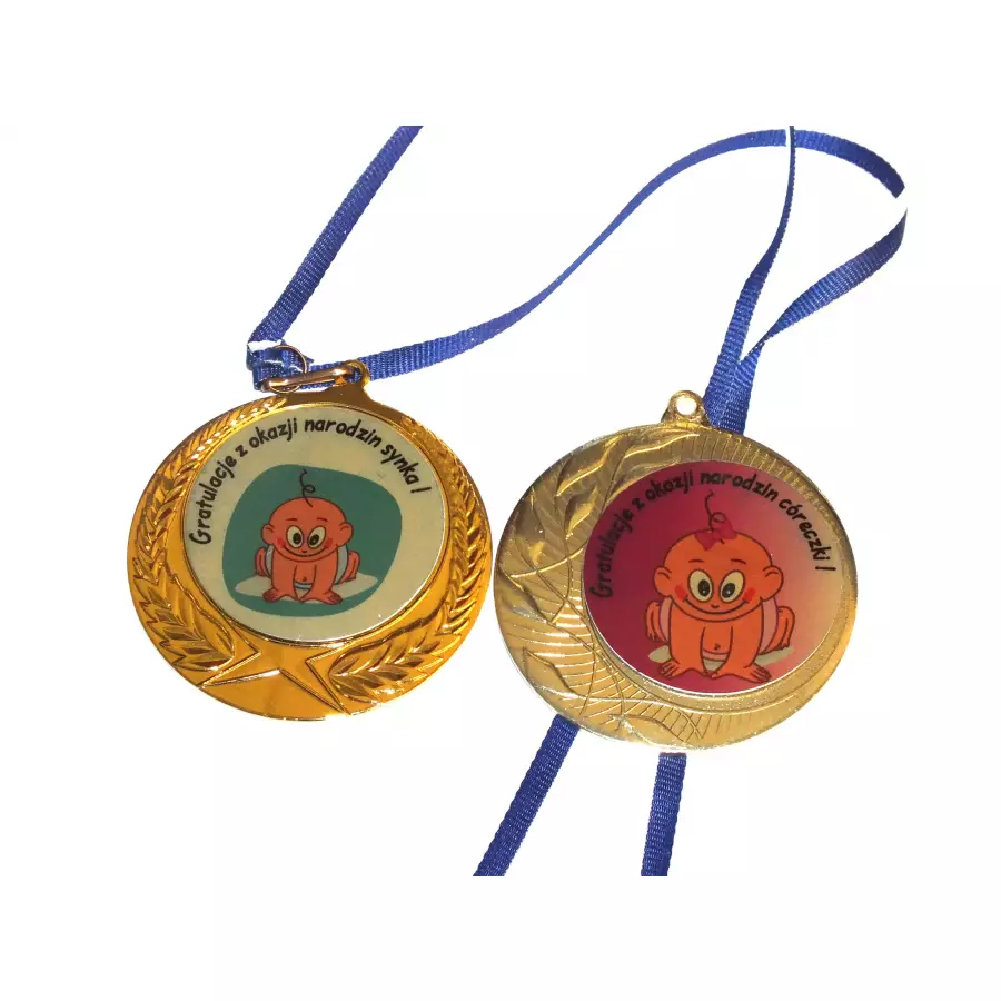 medal NA PĘPKOWE Prezent Okazji NARODZIN dziecka