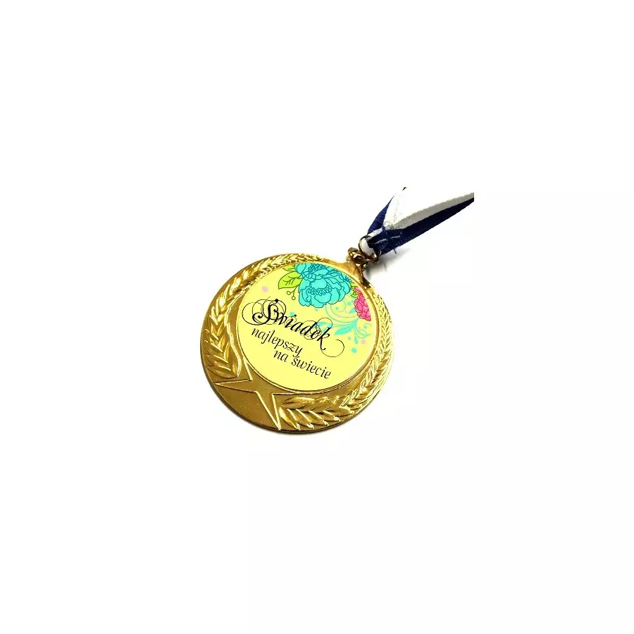 Medal dla świadka grawer ślub podziękowanie gift
