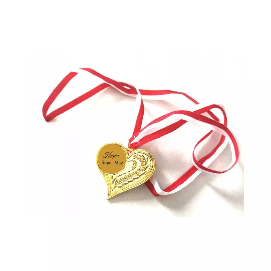 MEDAL serce MĄŻ męża rocznica ślub walentynki
